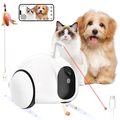 Fetch & Tech Moving Pet Camera Robot with Phone App