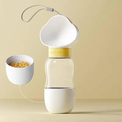 2-in-1 Portable Dog Water Bottle & Food Bowl for Travel